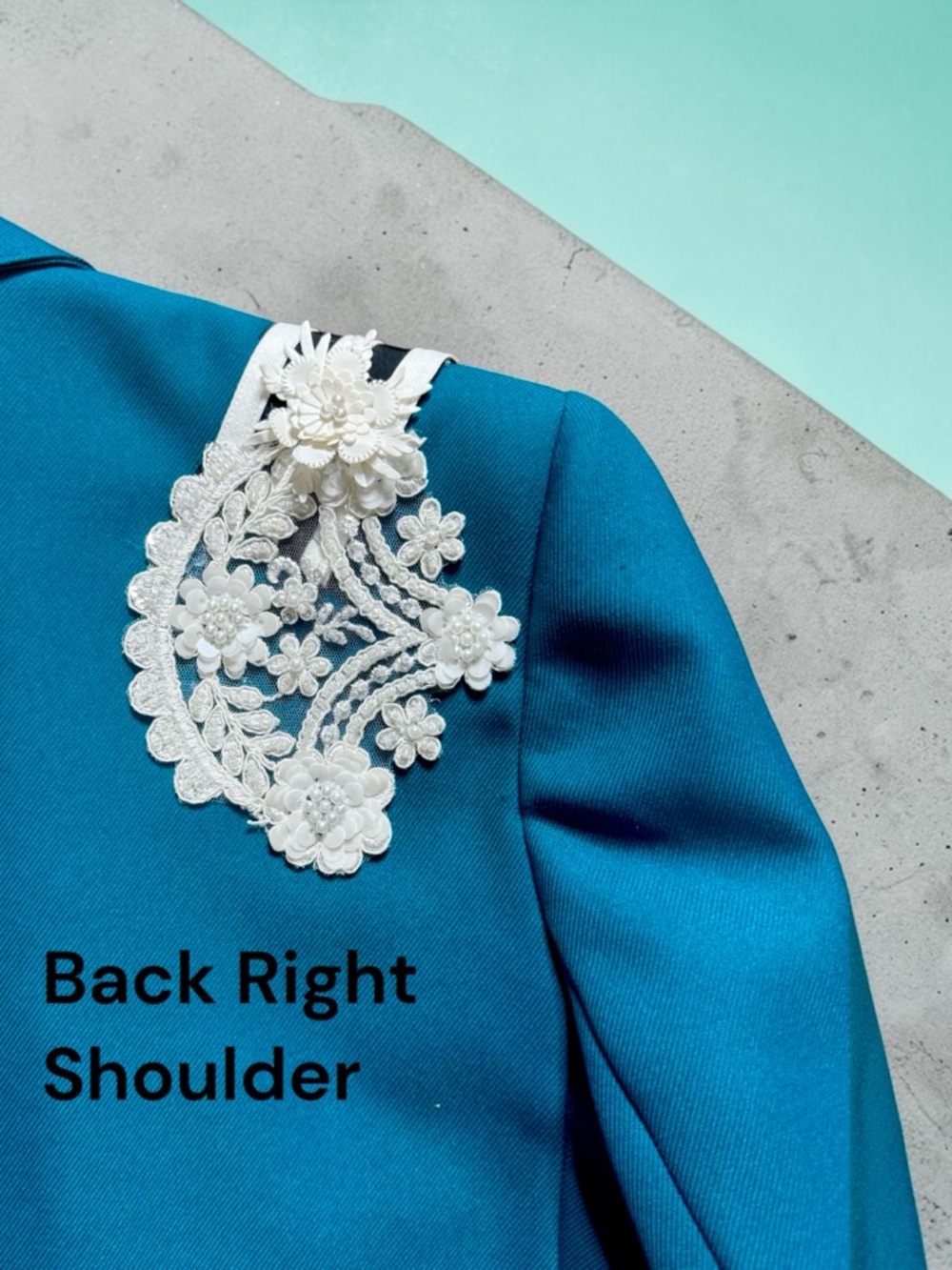 One-of-a-Kind Hand-Embellished Statement Blazer 💙 - Picture 6 of 6